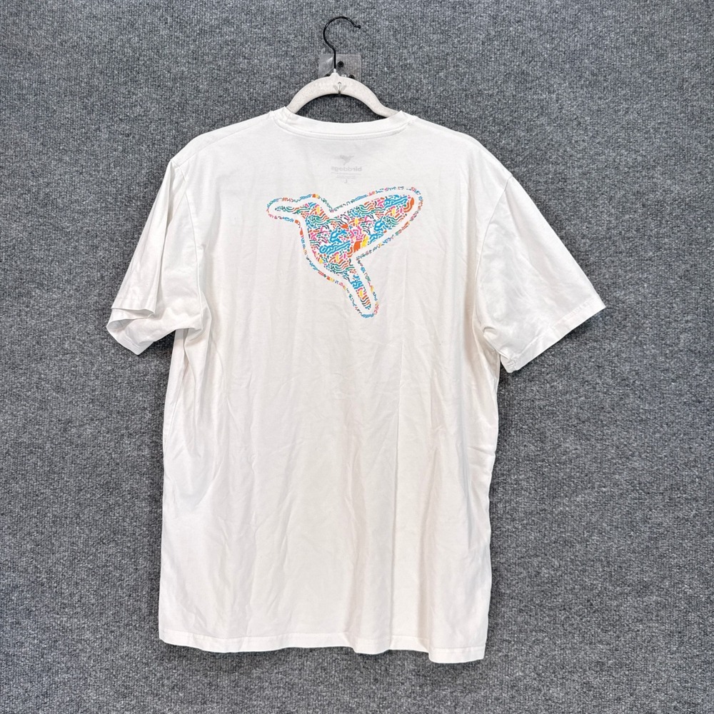 Birddogs Tshirt Mens Large White Graphic Bird Logo Short Sleeve Crew Neck Tee